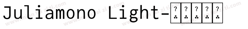 Juliamono Light字体转换